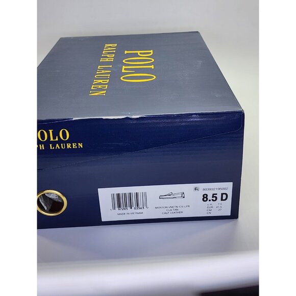 Polo Ralph Lauren Merton Venetian Loafers Size 8.5D Tan Leather Slip-On Shoes - Picture 14 of 14